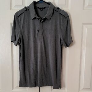 like NEW Y2K Express Men's Charcoal‎ Polo Shirt